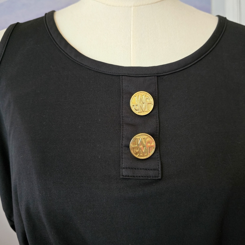 Mud Pie | Medium | Black Jersey Emory Racerback Tank Dress - Picture 4 of 7